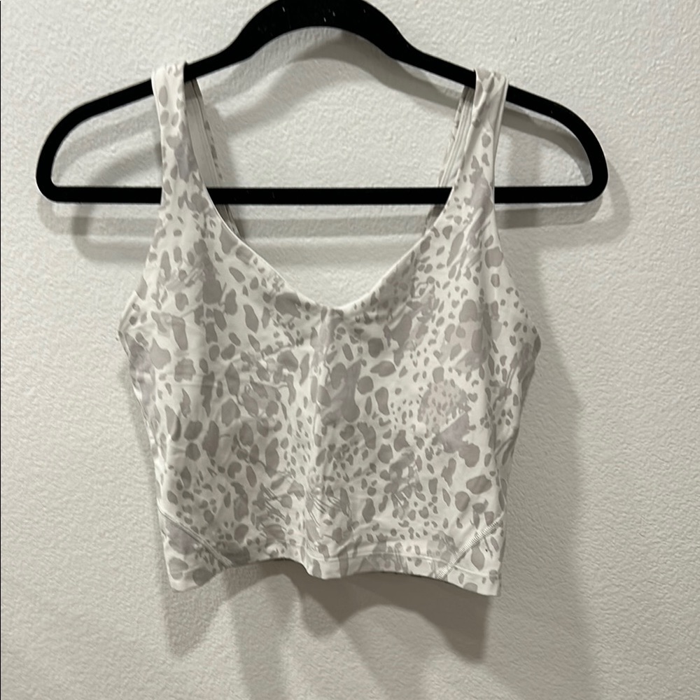 Gray Leopard Print Women's Top